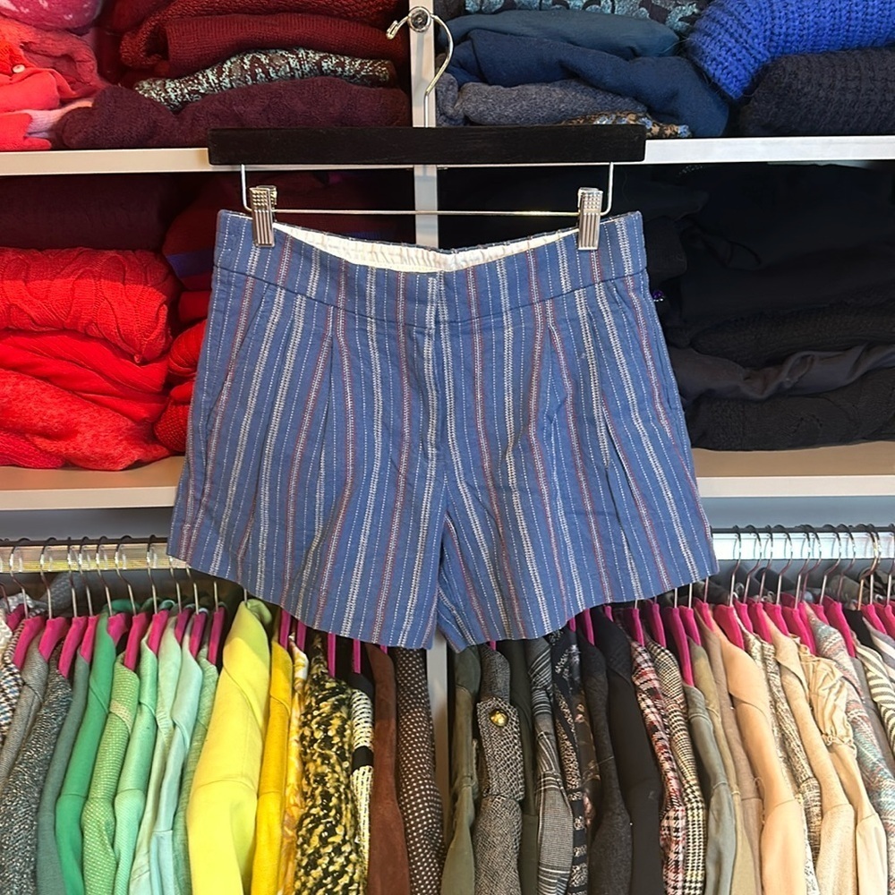 J Crew blue with white/red stripes shorts size 0
